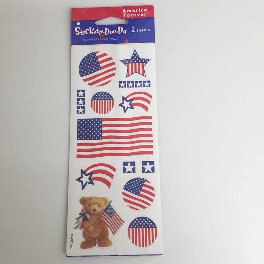 2/$12 Stickers American flags Stars and Stripes